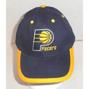 NBA Elevation Indiana Pacers Men's Hook & Loop Adjustable Hat - Navy/Yellow
